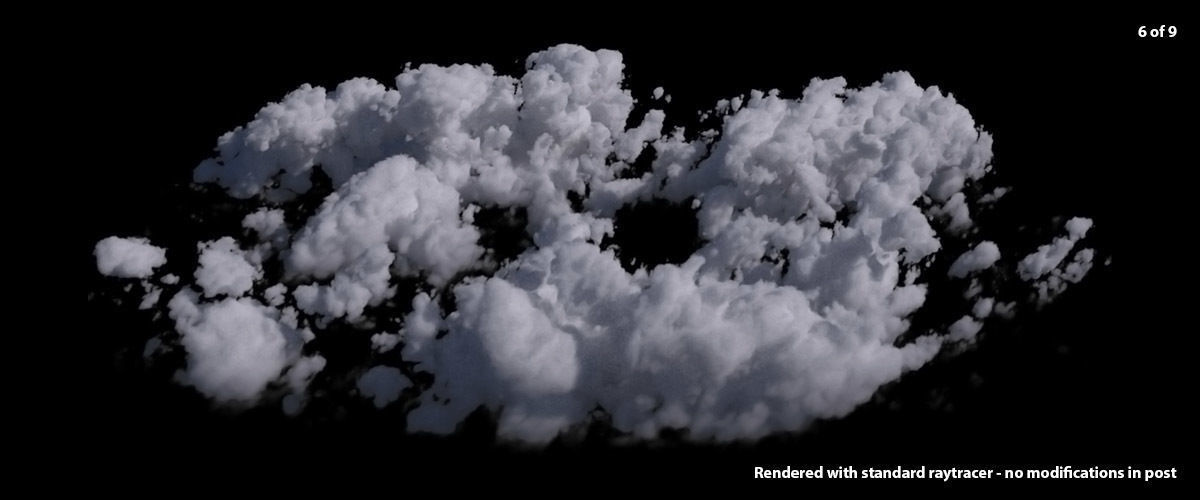 Nine high quality Cloud clusters in VDB 3D model_6