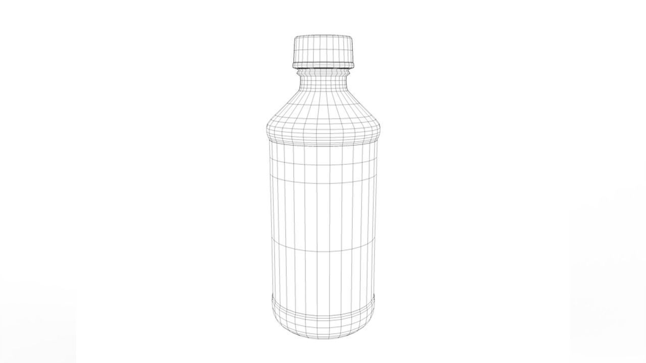 Medicine Bottle Low-poly 3D model_7