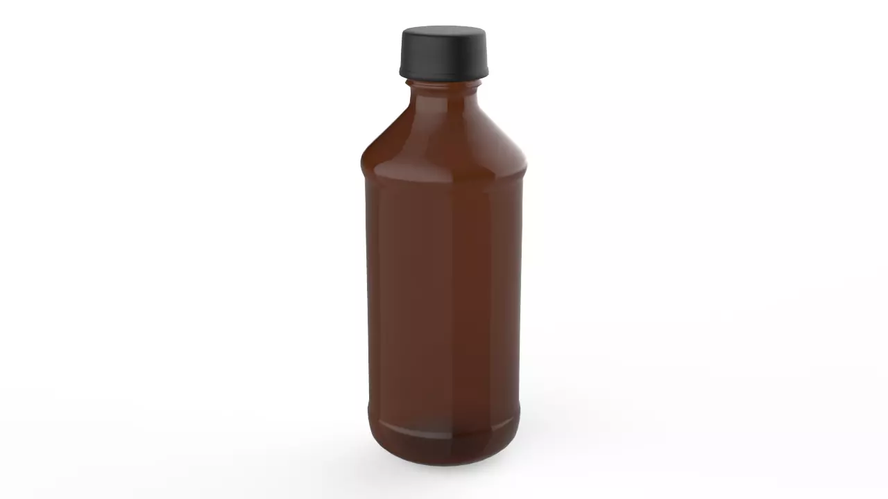 Medicine Bottle Low-poly 3D model_0