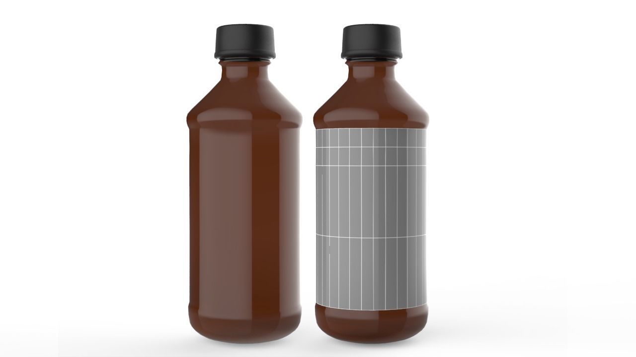 Medicine Bottle Low-poly 3D model_5
