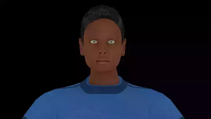 Model 10 man t-shirt and jeans 3D model