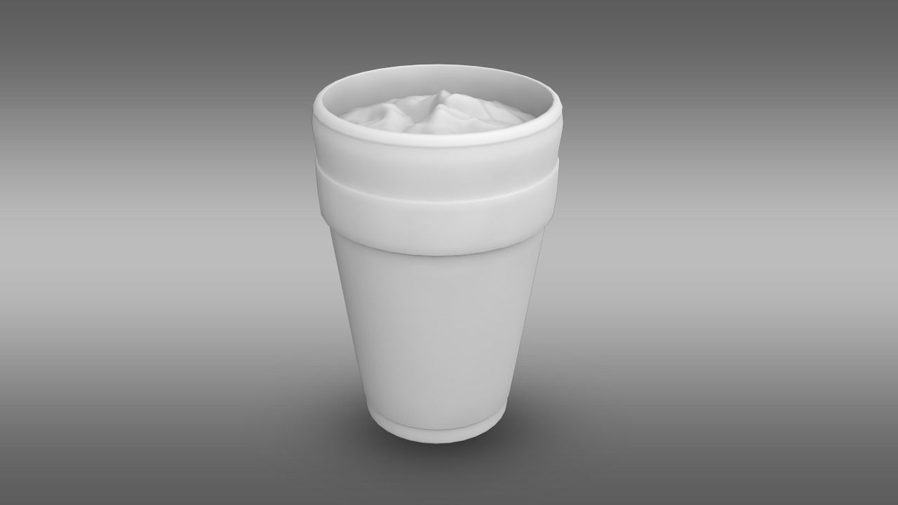 Lean Cup Low-poly 3D model_1
