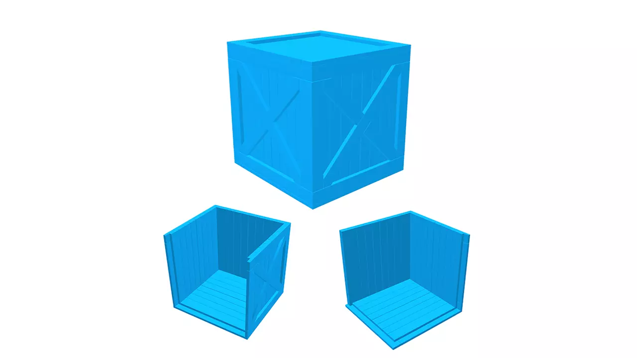 Wood Box 3D print model_0