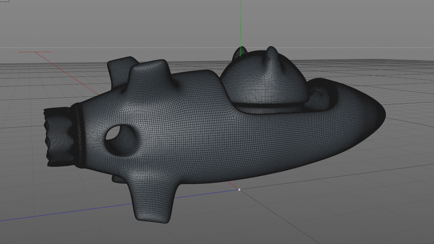 Rocket 1 Cartoon Keychain  3D print model_4