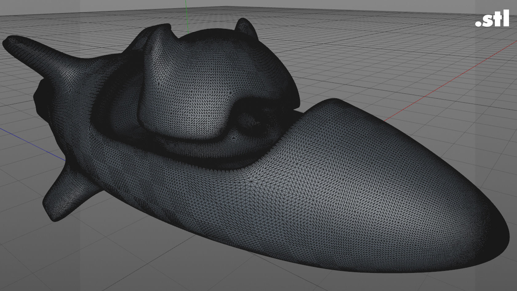Rocket 1 Cartoon Keychain  3D print model_10