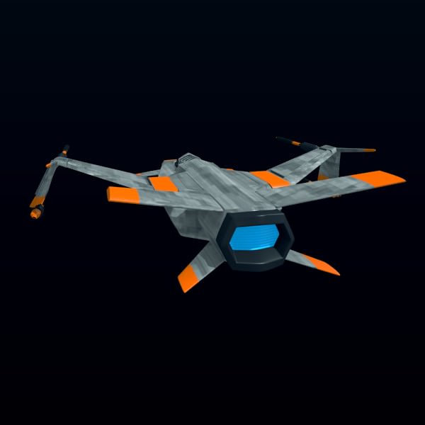 Spacecraft fighter 3D model_5