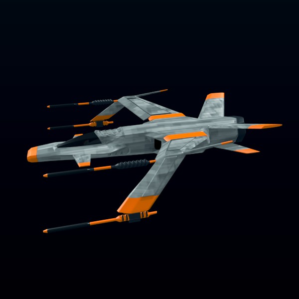 Spacecraft fighter 3D model_6