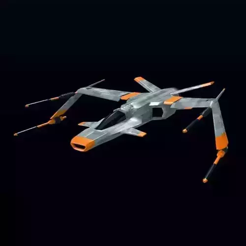 Spacecraft fighter 3D model