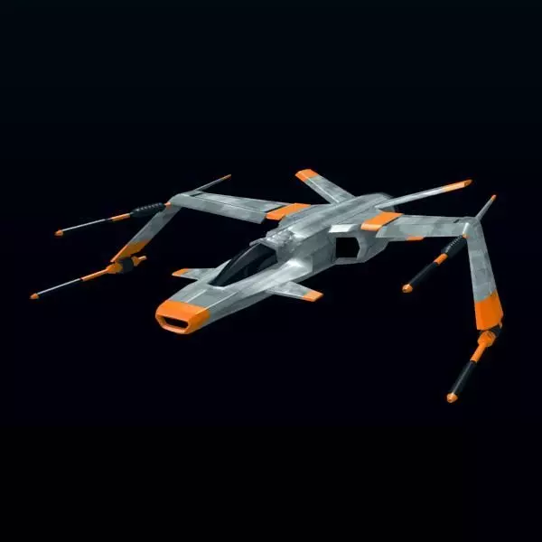 Spacecraft fighter 3D model_0
