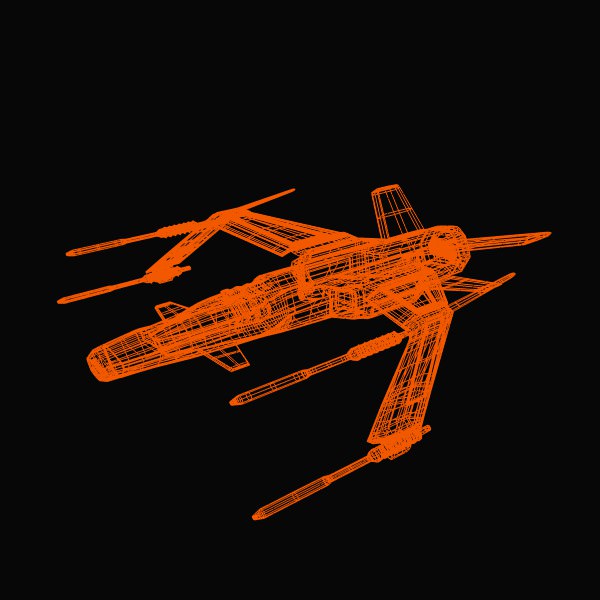 Spacecraft fighter 3D model_8