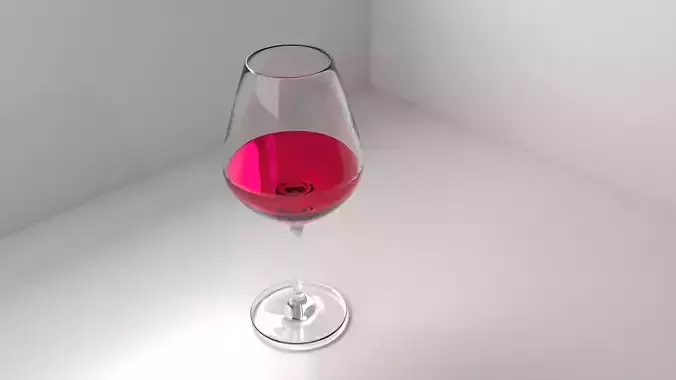 Wine Glass 4 with Liquid
