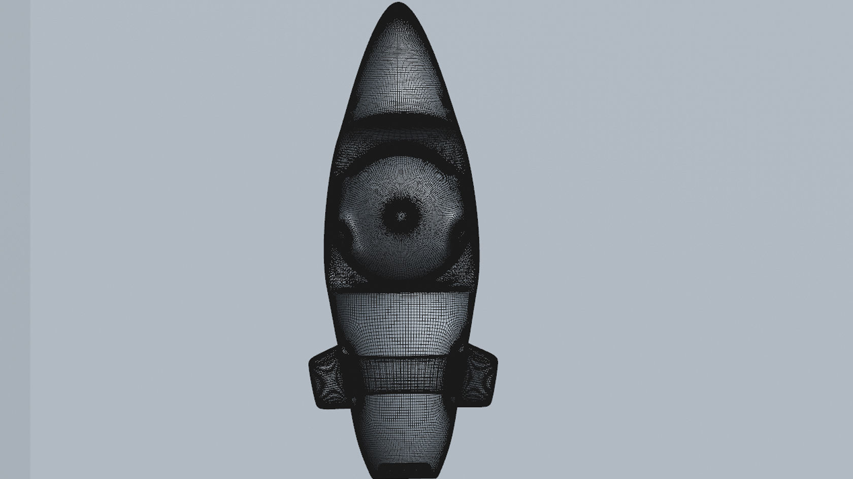 Rocket 2 Cartoon Keychain 3D print model_4