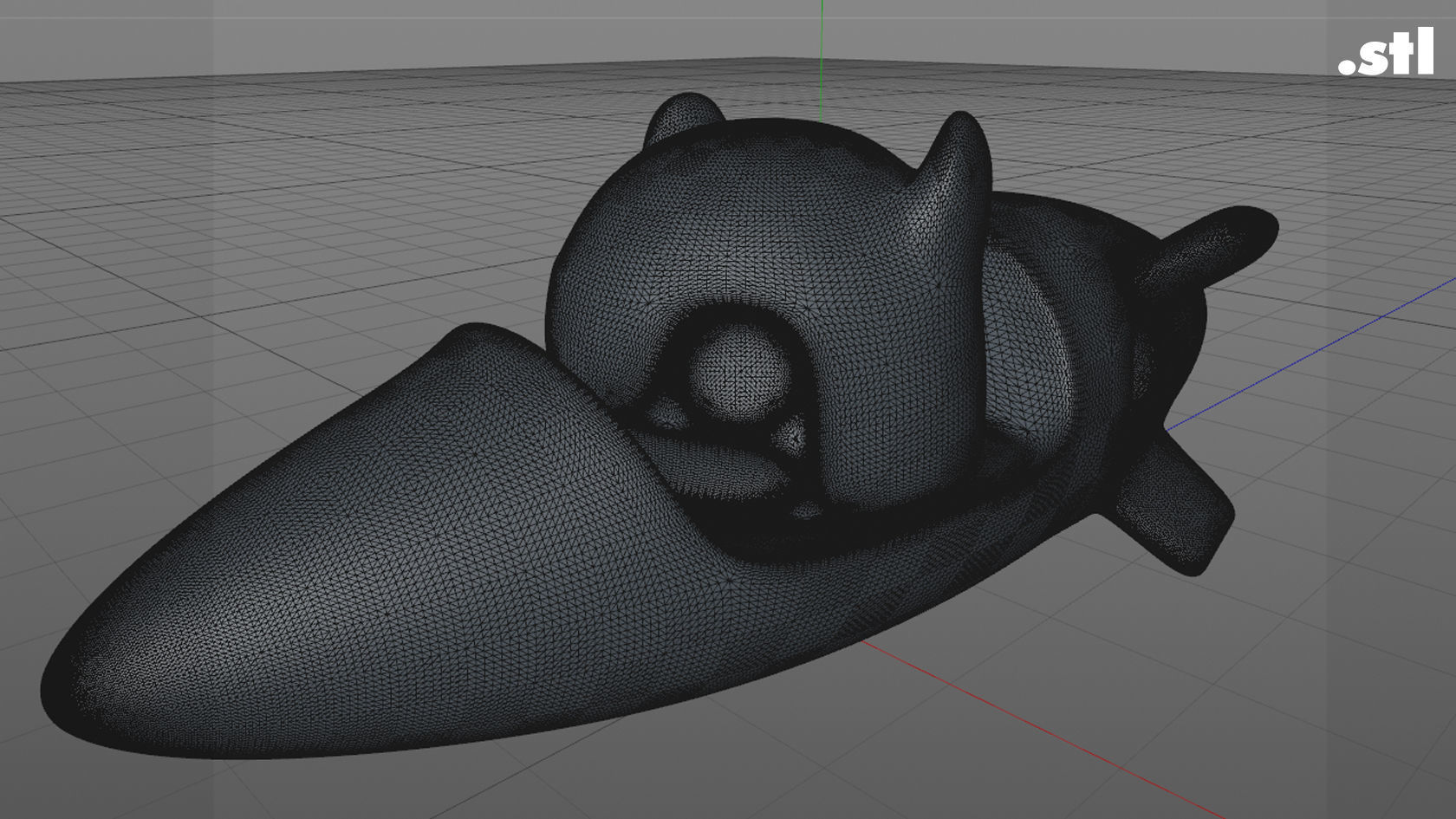 Rocket 2 Cartoon Keychain 3D print model_9