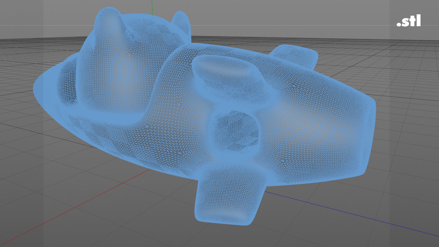 Rocket 2 Cartoon Keychain 3D print model_5