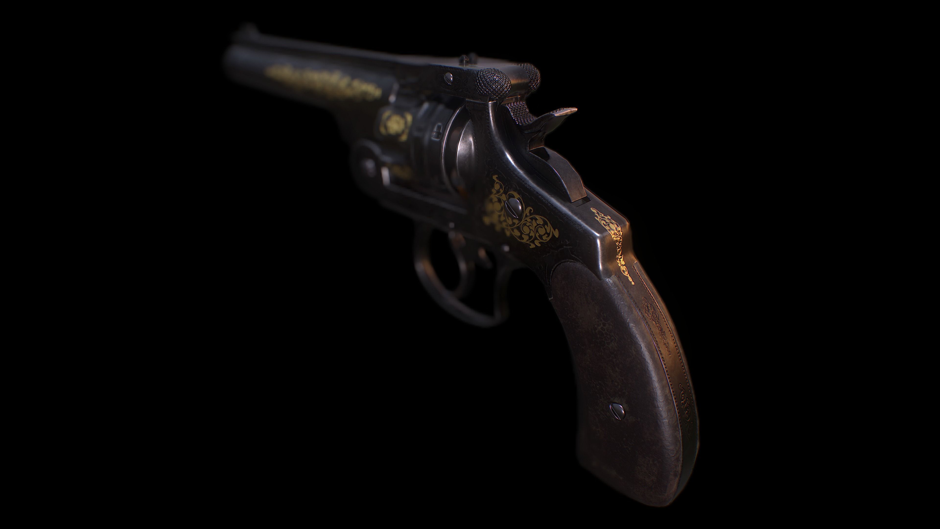 Henry Revolver Low-poly 3D model_3