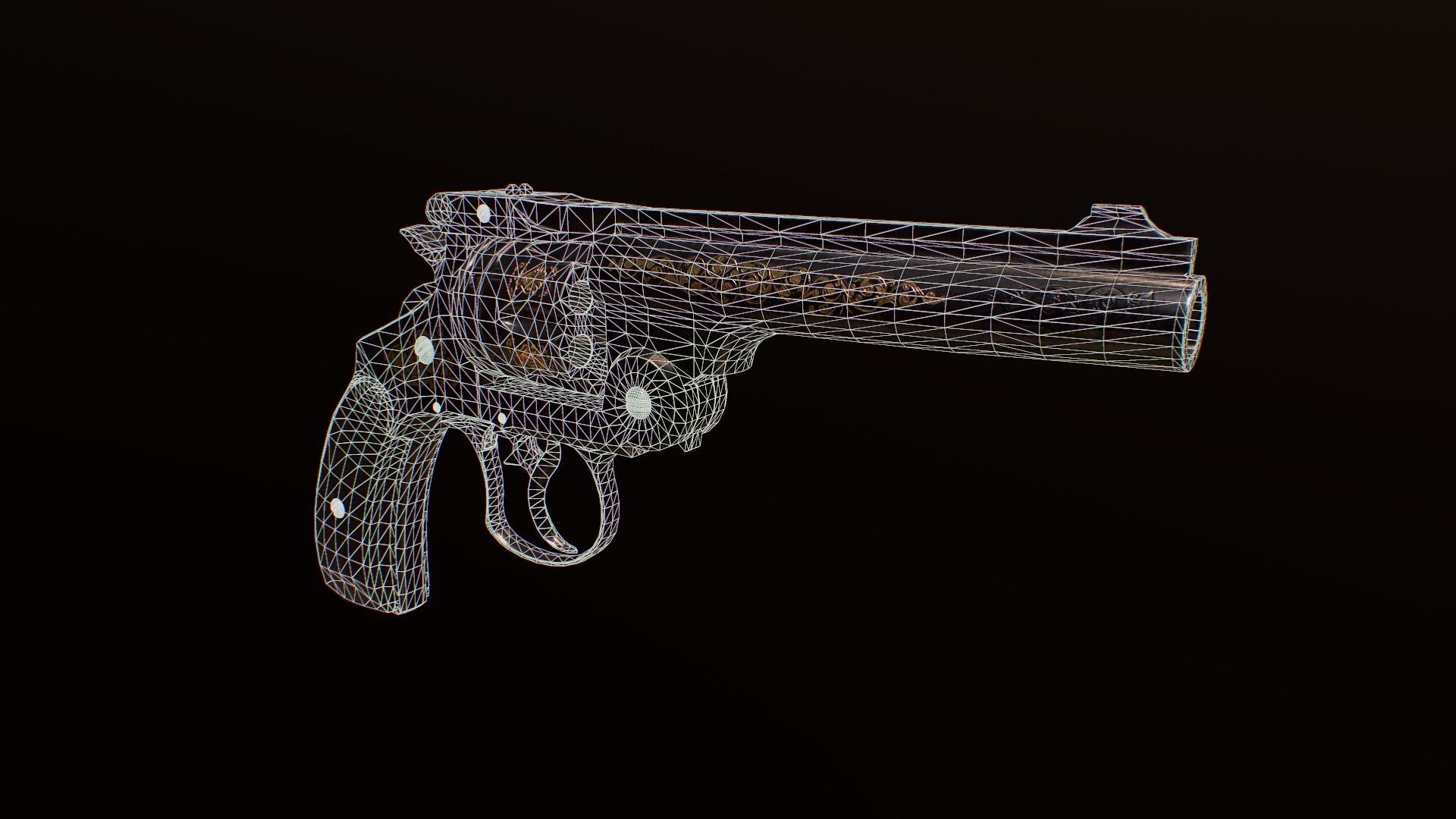 Henry Revolver Low-poly 3D model_5