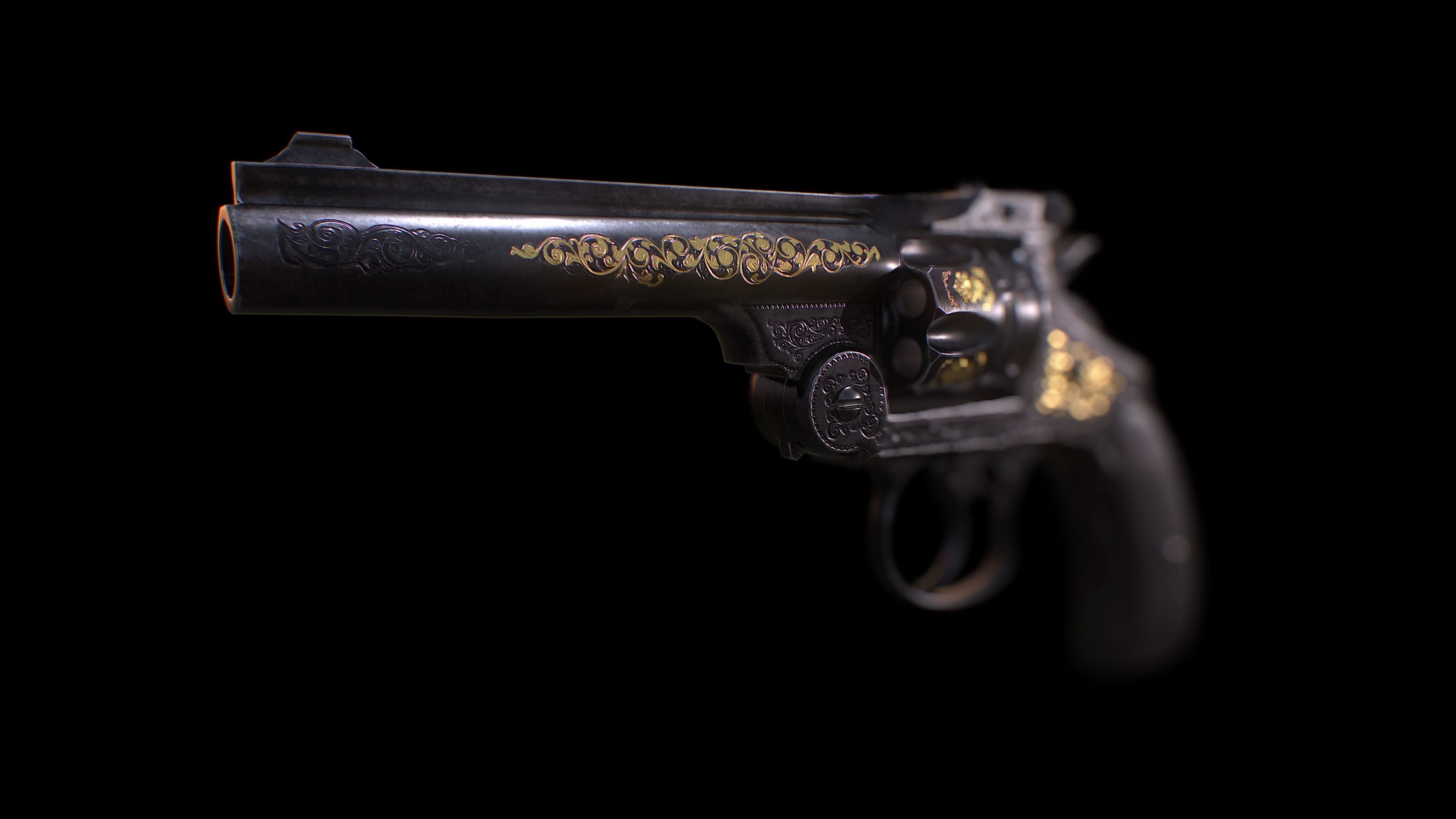 Henry Revolver Low-poly 3D model_2