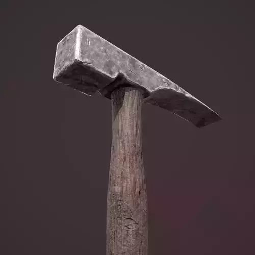 Medieval Hammer  Free low-poly 3D model