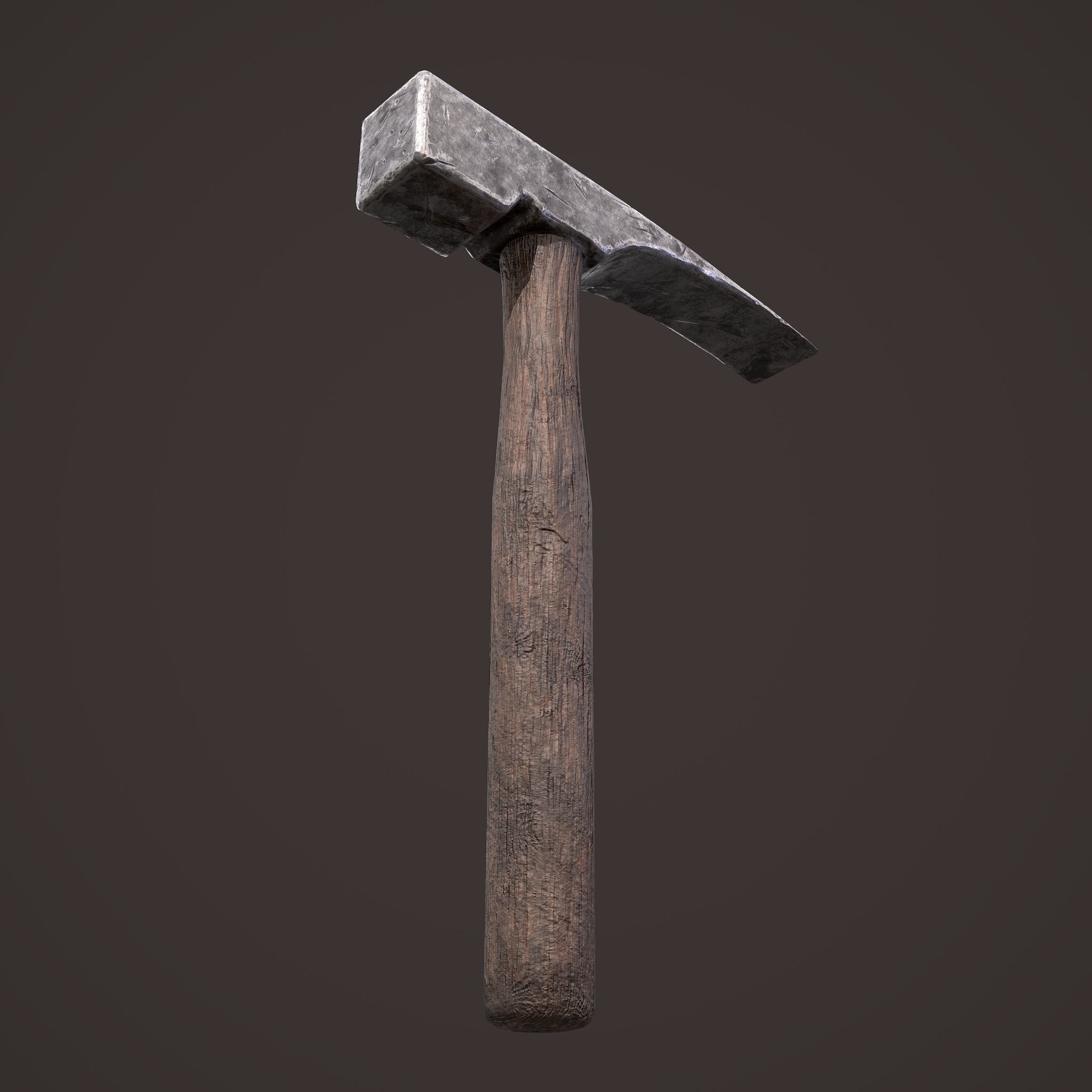 Medieval Hammer  Free low-poly 3D model_15