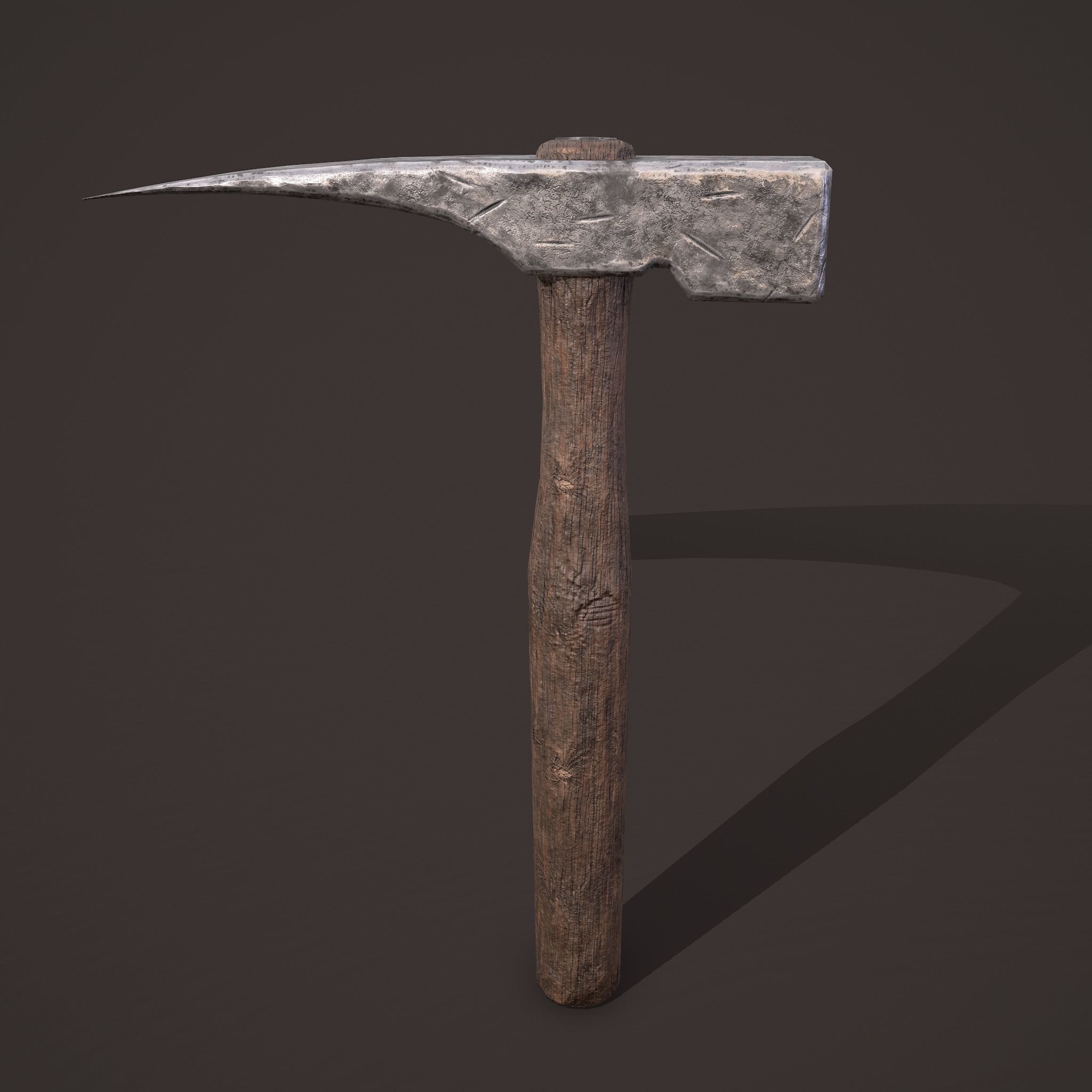 Medieval Hammer  Free low-poly 3D model_4