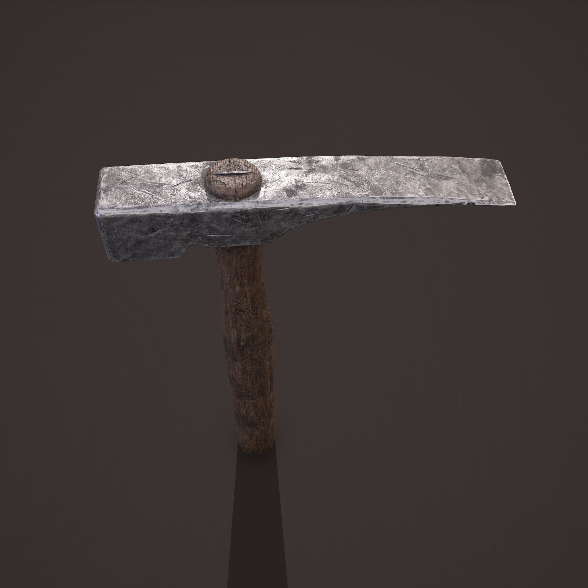 Medieval Hammer  Free low-poly 3D model_22