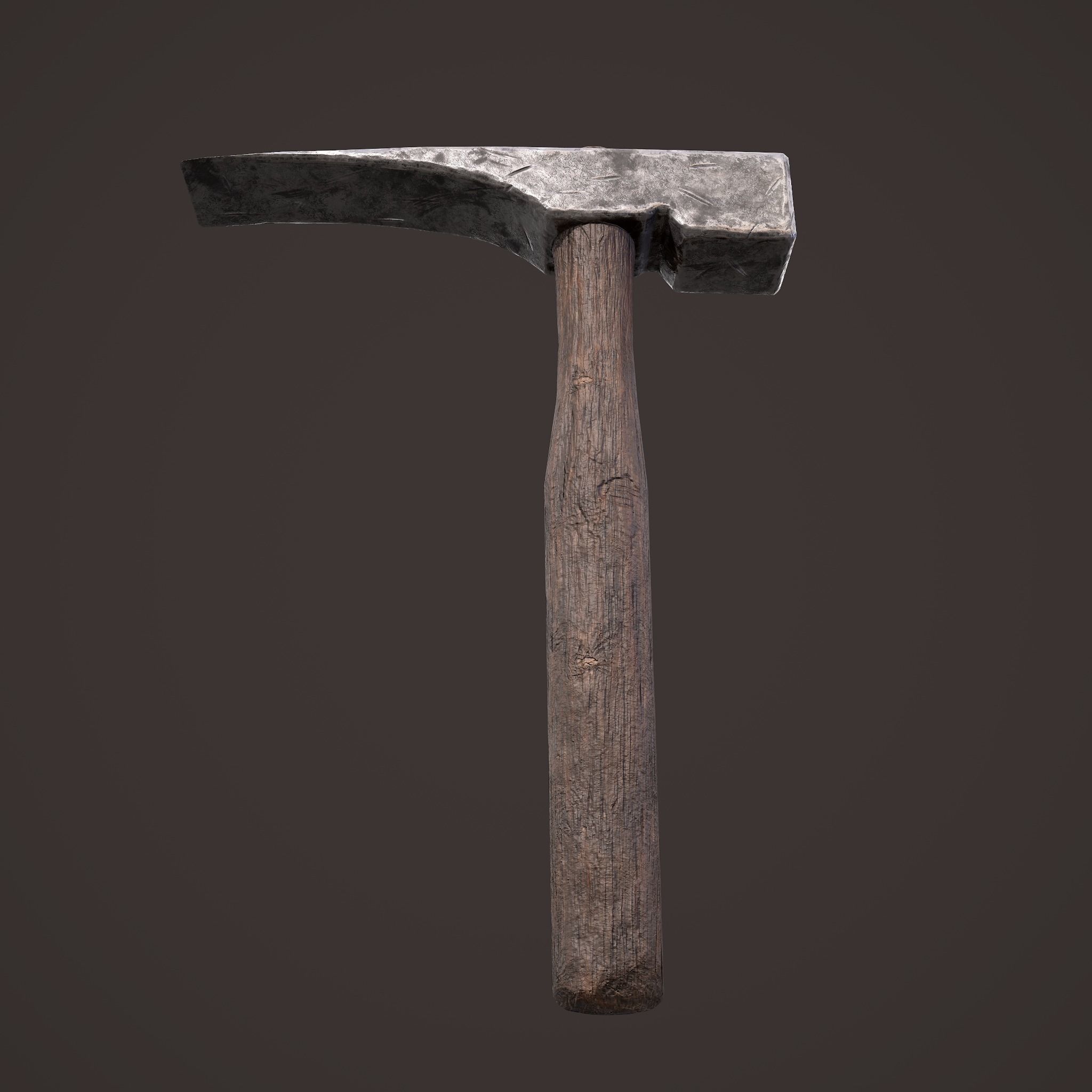Medieval Hammer  Free low-poly 3D model_16