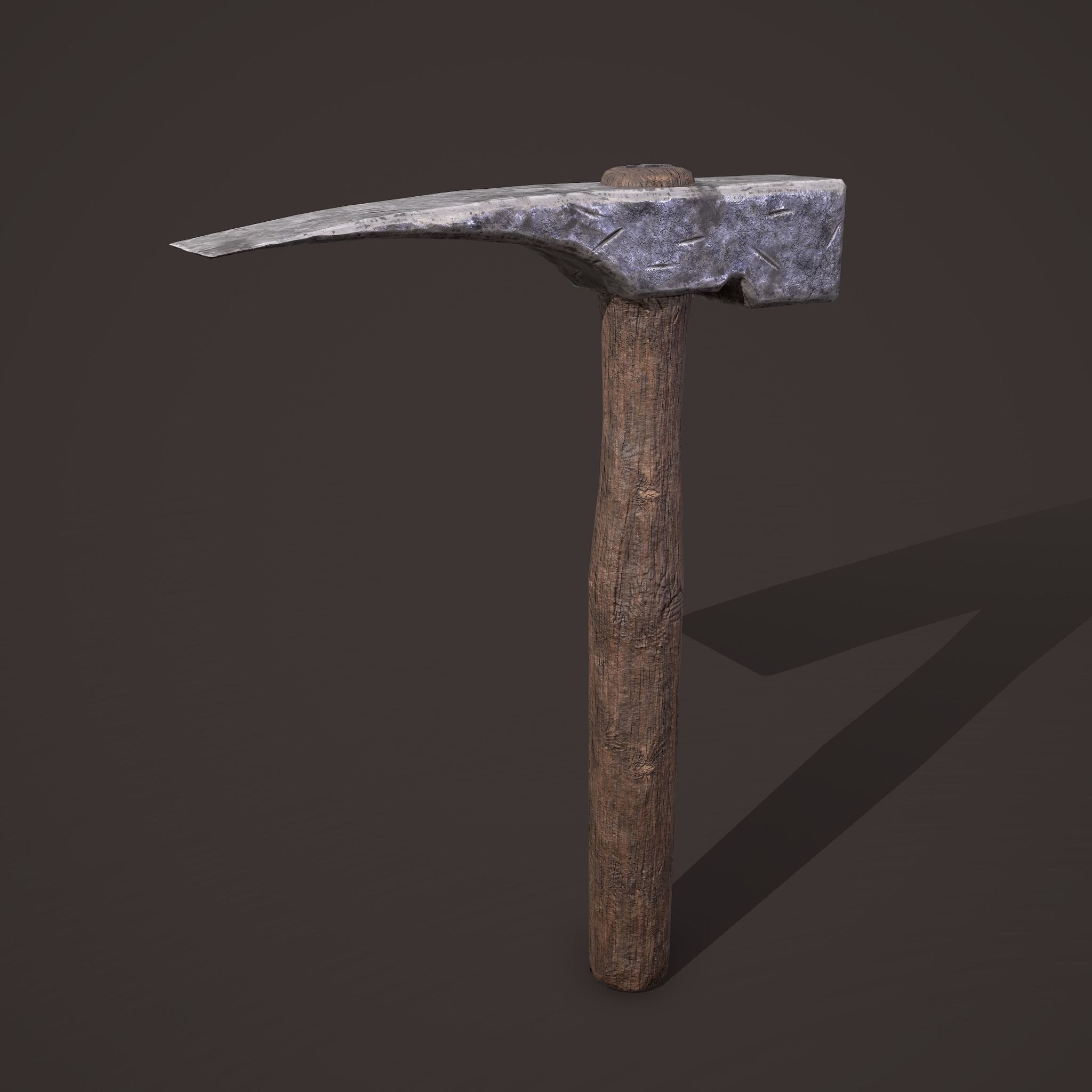 Medieval Hammer  Free low-poly 3D model_6