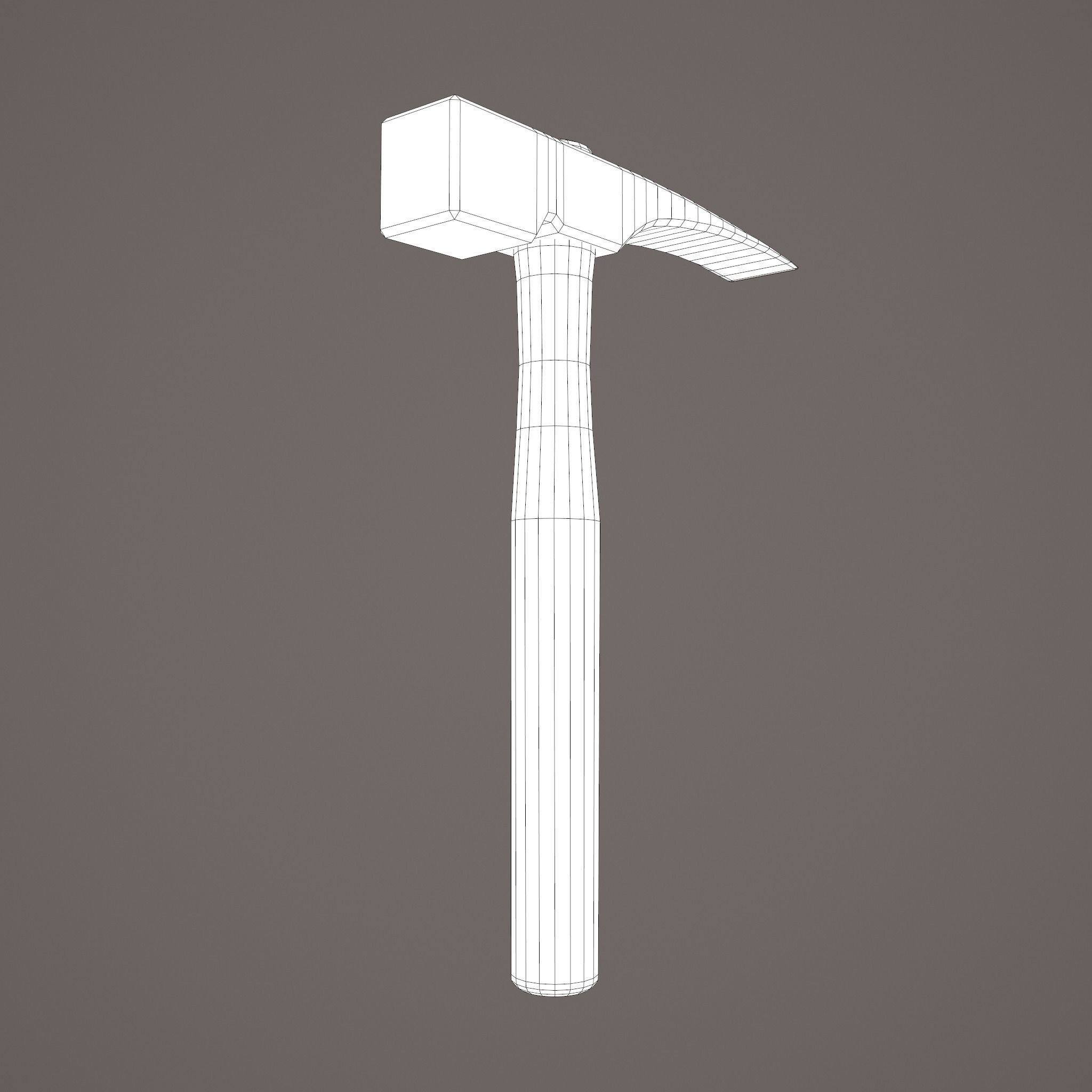 Medieval Hammer  Free low-poly 3D model_24