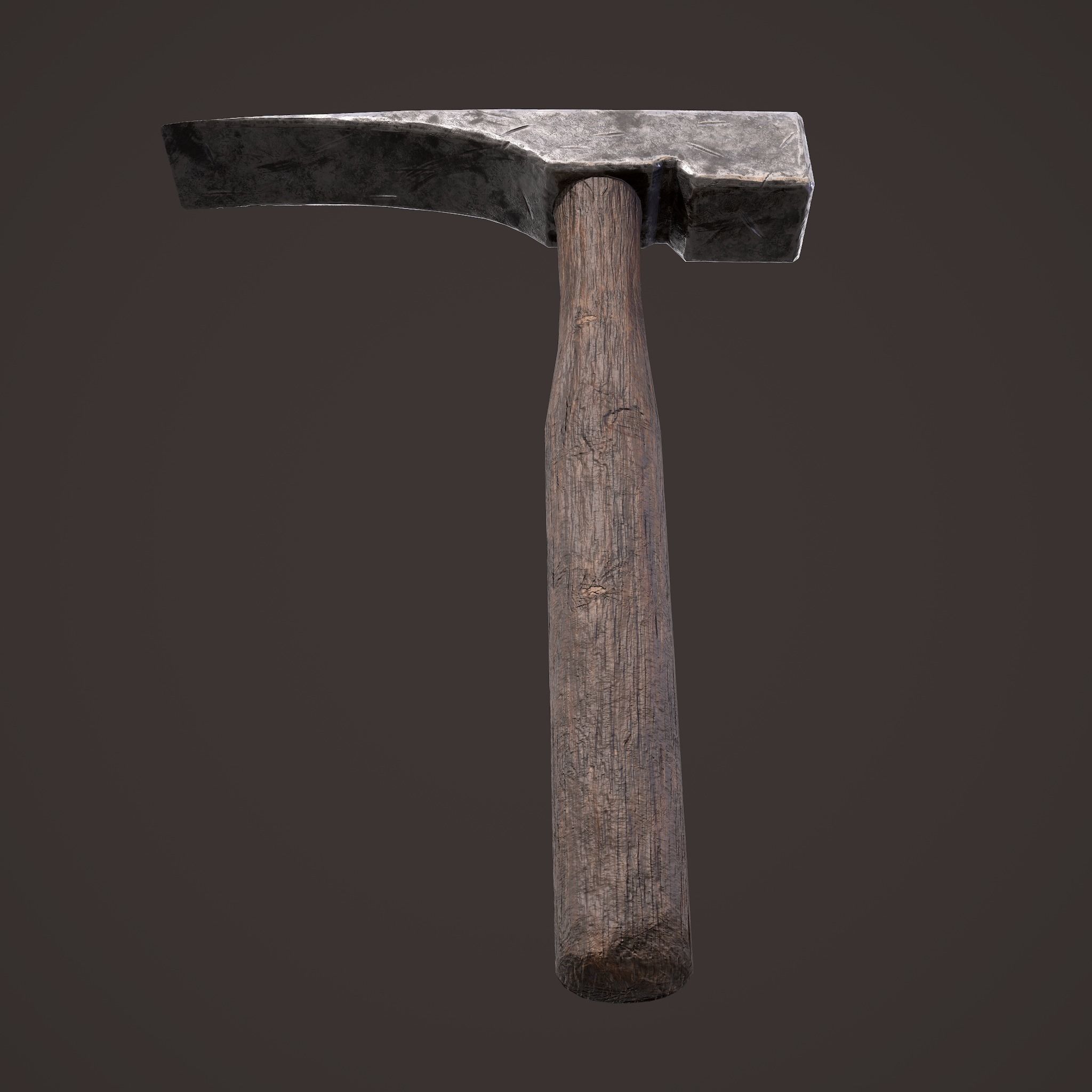 Medieval Hammer  Free low-poly 3D model_19