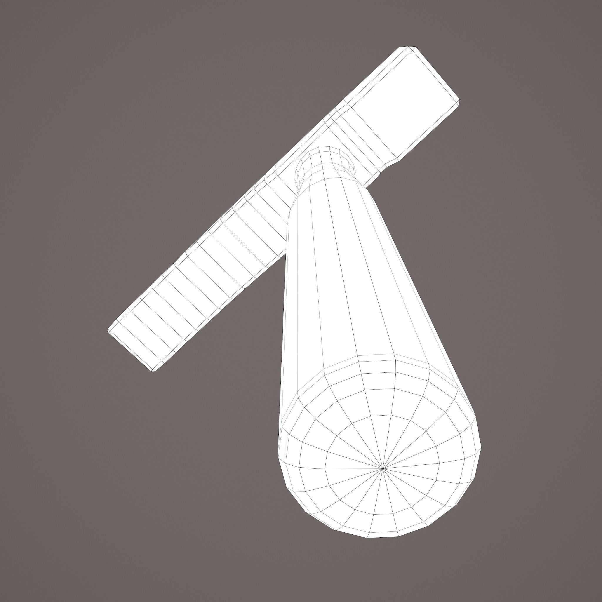 Medieval Hammer  Free low-poly 3D model_32