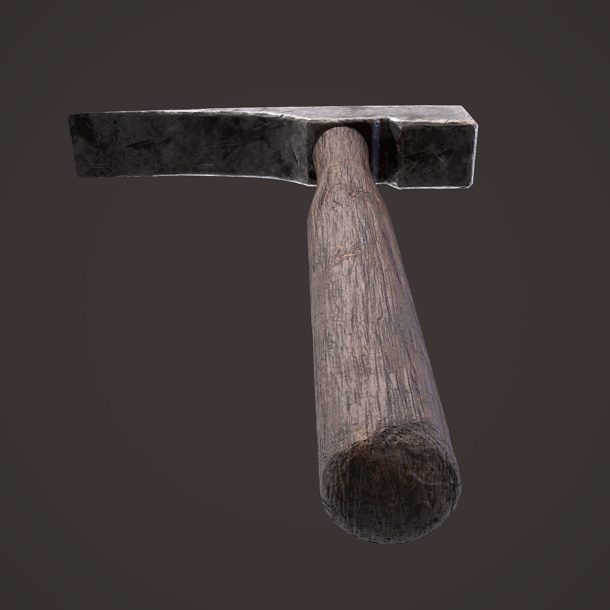 Medieval Hammer  Free low-poly 3D model_18