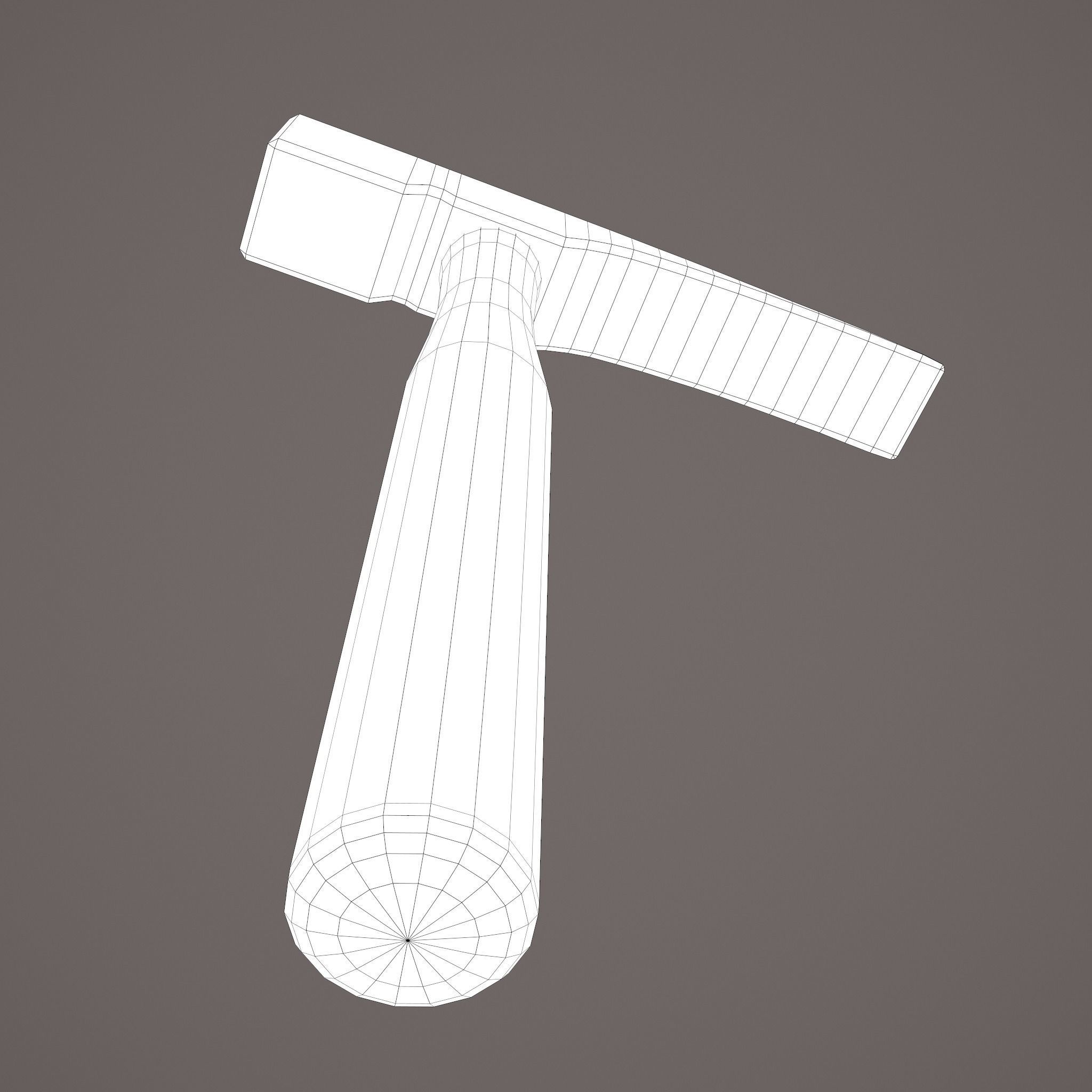 Medieval Hammer  Free low-poly 3D model_34