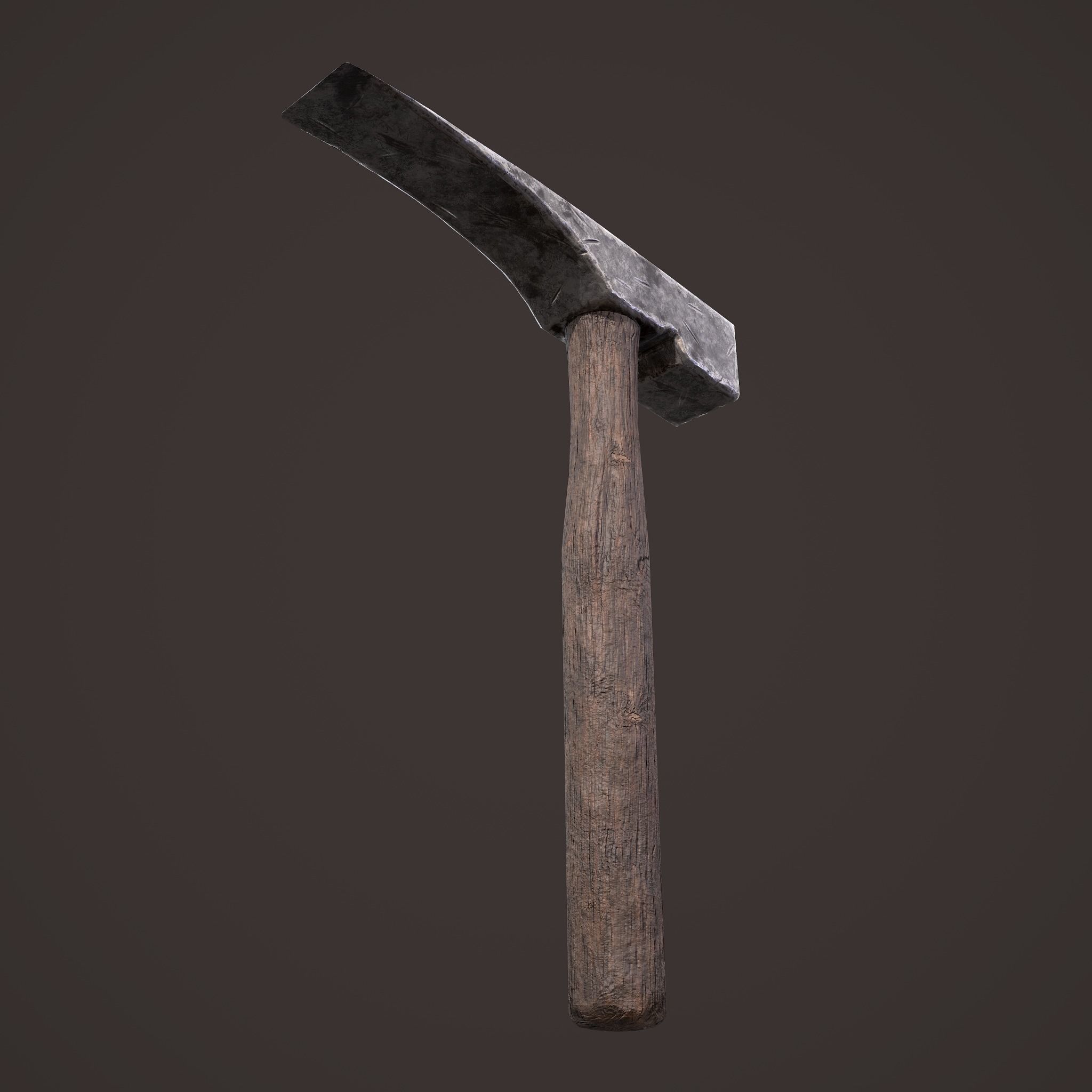 Medieval Hammer  Free low-poly 3D model_3