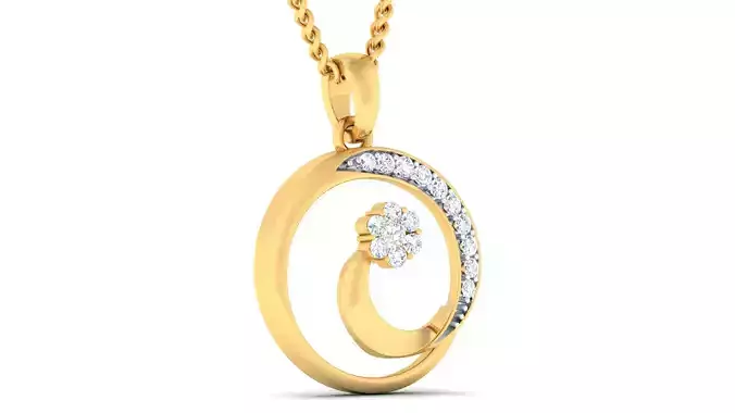 Women pendant earrings set 3dm mgx render detail 