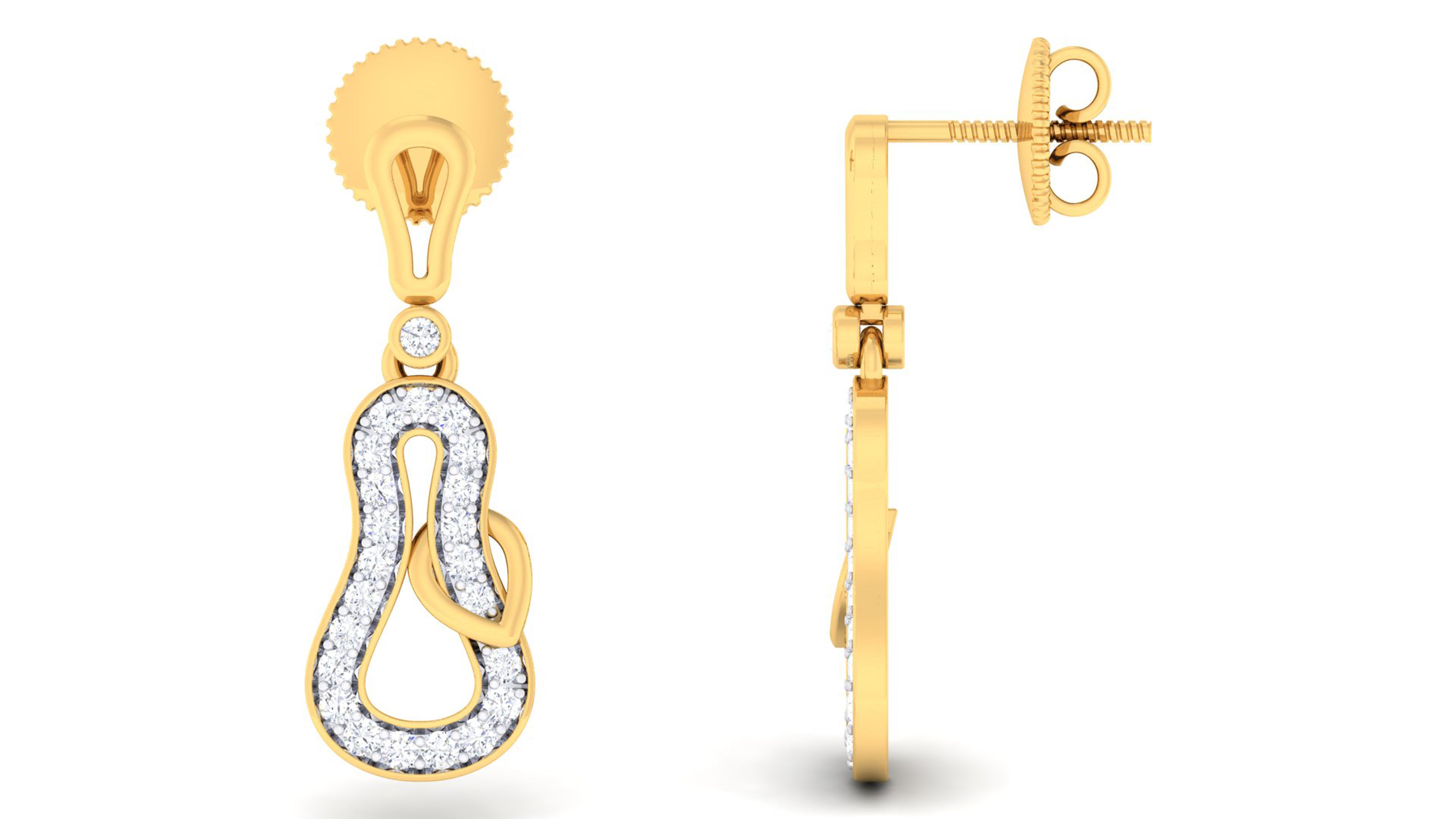 Women pendant earrings set mgx render detail 3D print model_4