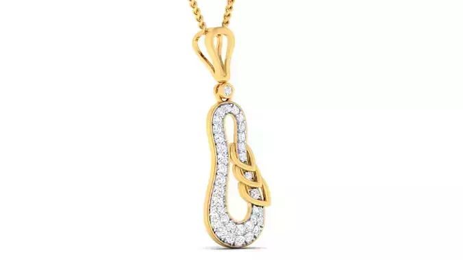 Women pendant earrings set mgx render detail 