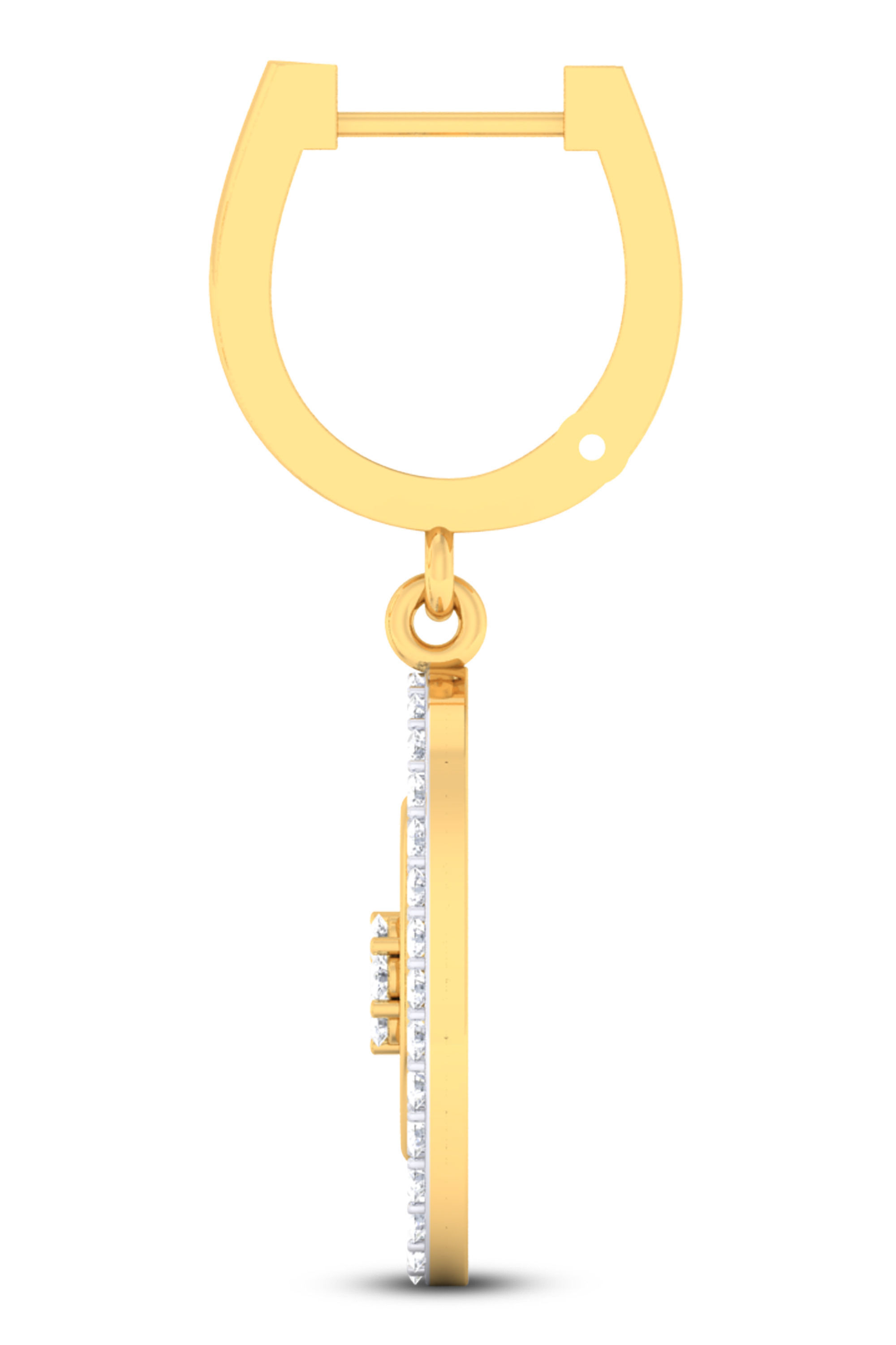 Women light weight pendant earrings 3dm stl render detail  3D print model_4