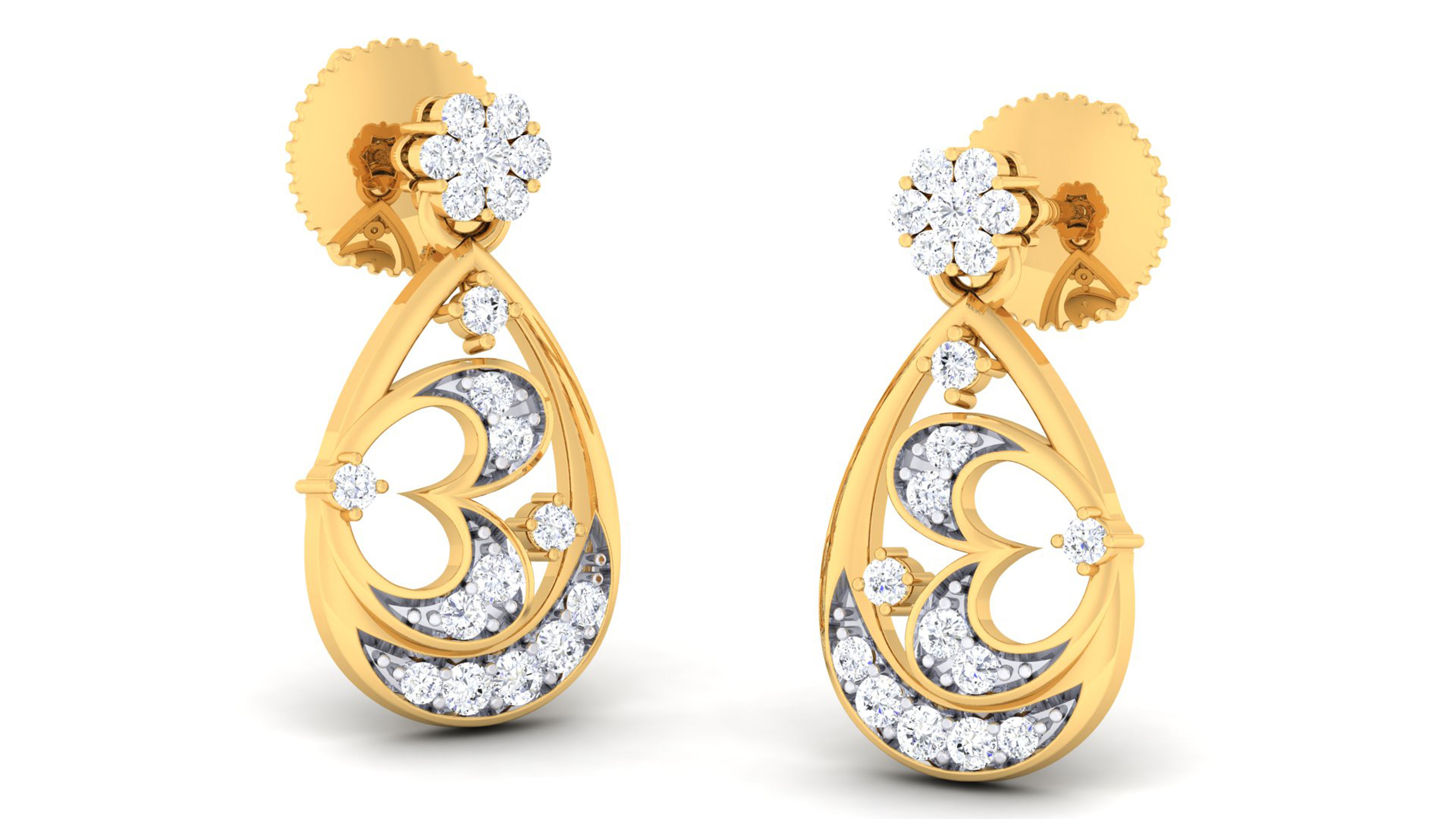 Women pendant earrings set 3dm mgx render detail  3D print model_5