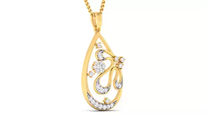 Women pendant earrings set 3dm mgx render detail 