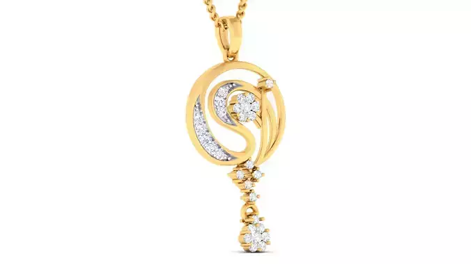 Women pendant earrings set 3dm mgx render detail 