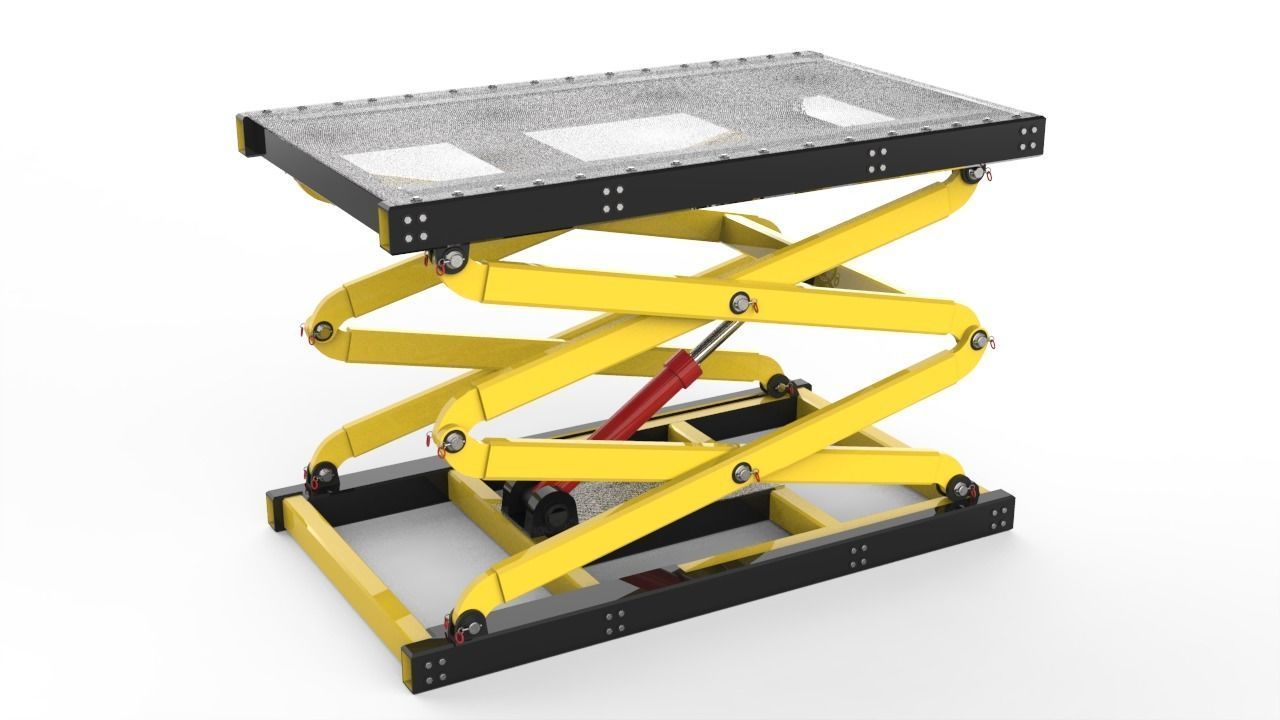 Scissor Table Lift 3D Model 3D model_6