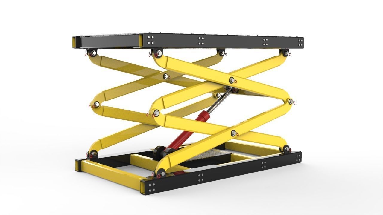 Scissor Table Lift 3D Model 3D model_8