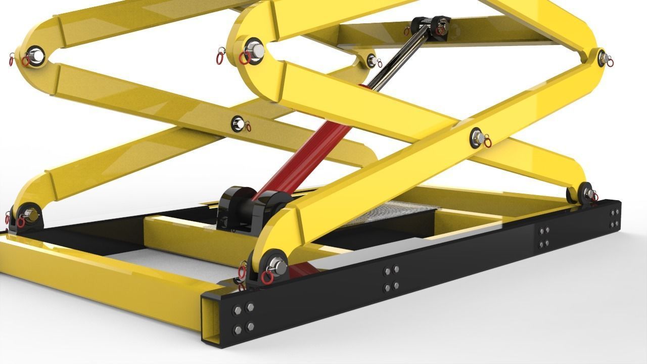 Scissor Table Lift 3D Model 3D model_3