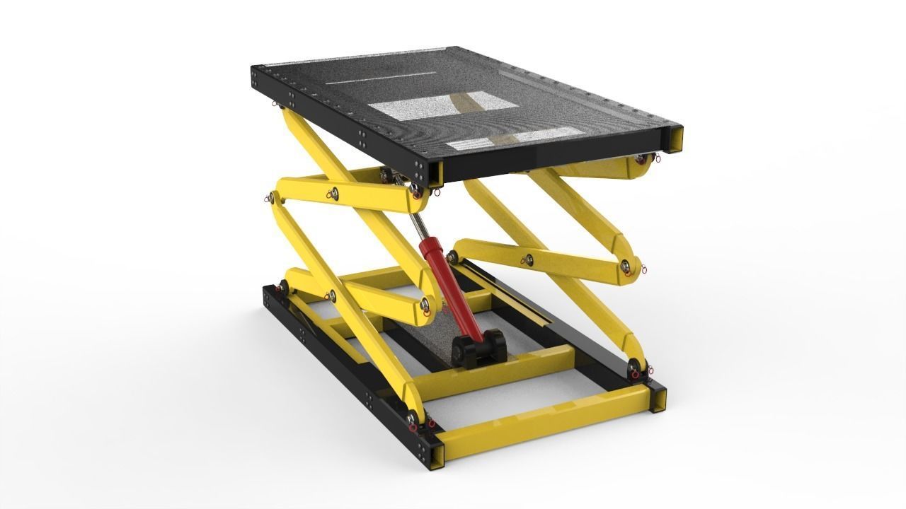 Scissor Table Lift 3D Model 3D model_7