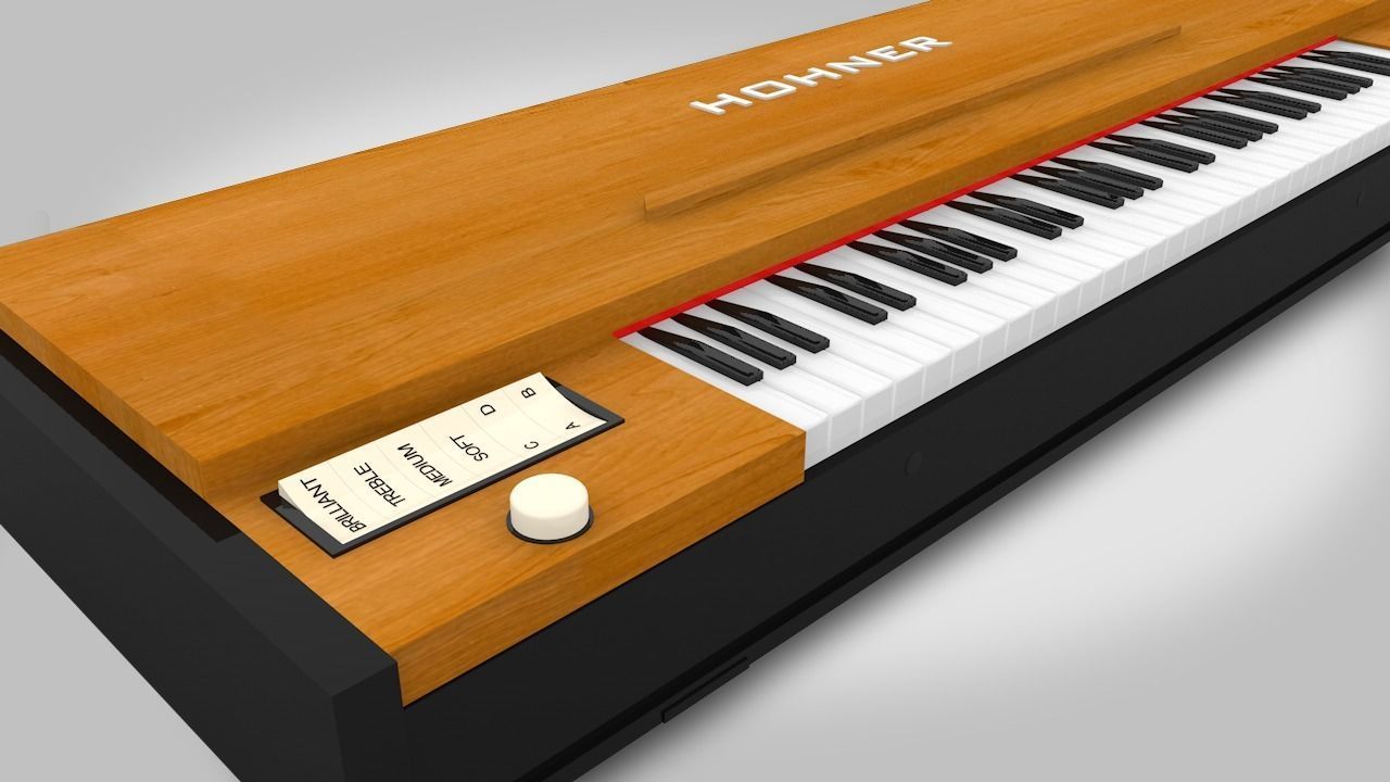 Hohner Clavinet D6 Low-poly 3D model_3