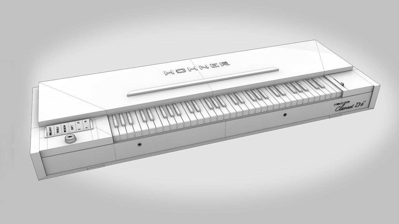 Hohner Clavinet D6 Low-poly 3D model_5