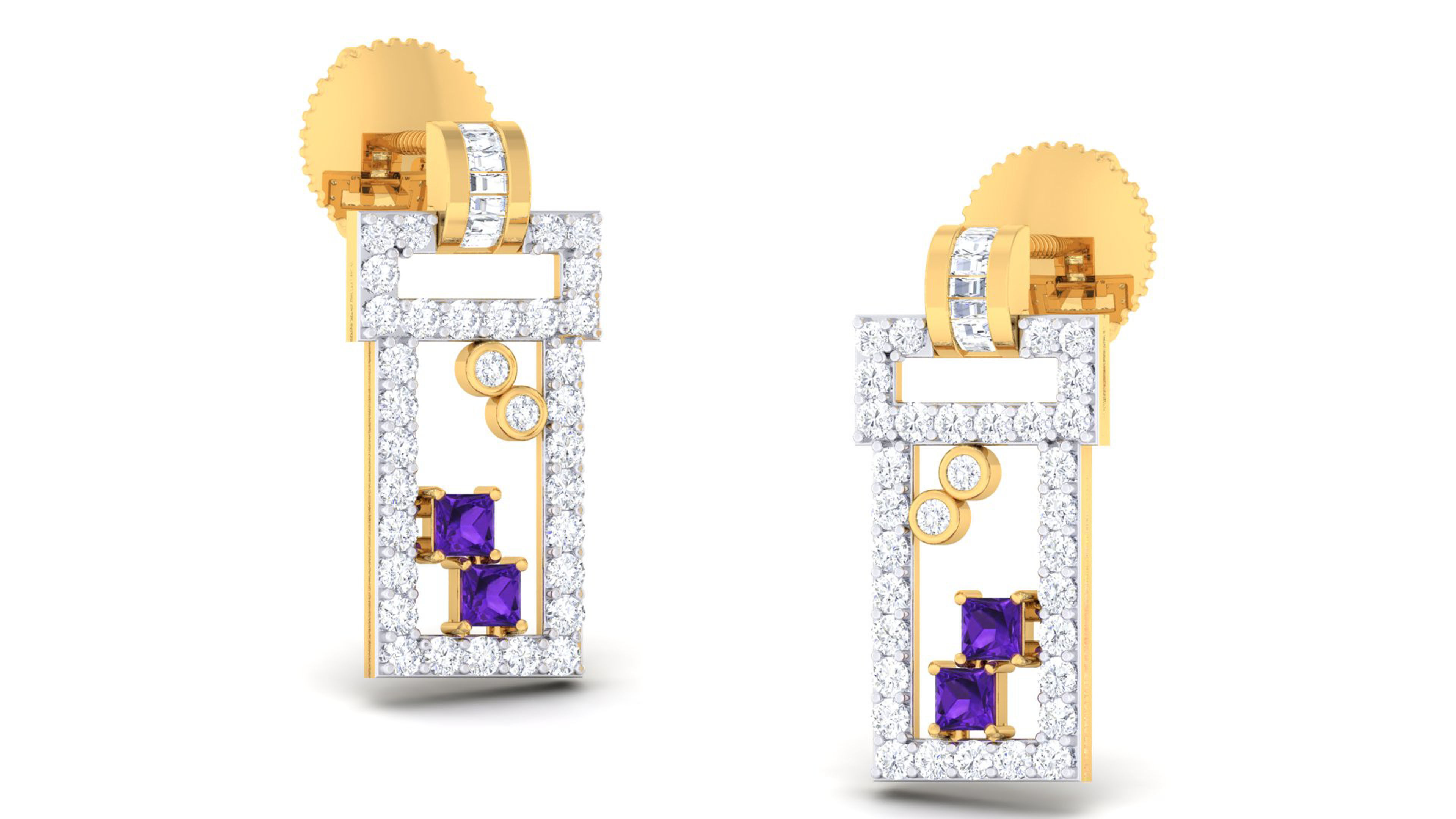 Women pendant earrings set 3dm mgx render detail  3D print model_5