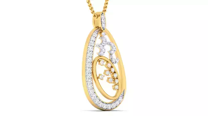 Women pendant earrings set 3dm mgx render detail 