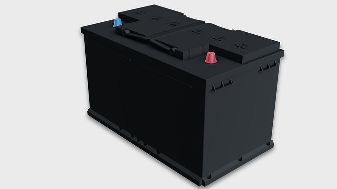 Car Battery 12 Volt Low-poly 3D model