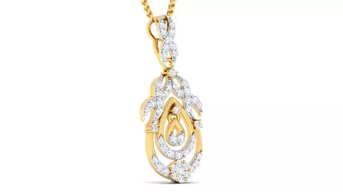 Women pendant earrings set 3dm mgx render detail 